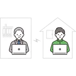 Telework Man SVG Icon